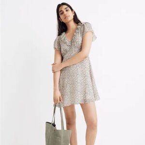Madewell Silk Floral Dress